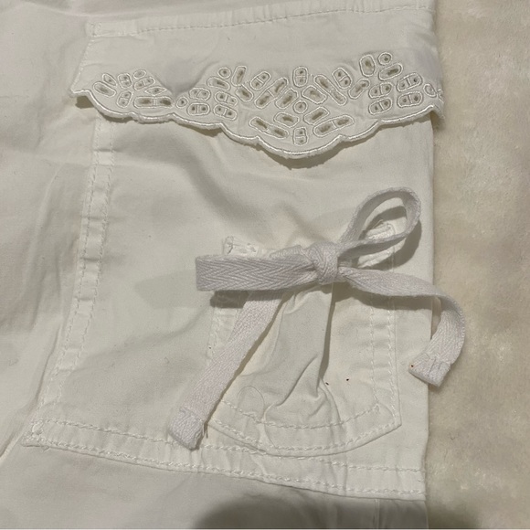 White Lightweight Baggy Cargo Pants - Picture 7 of 10